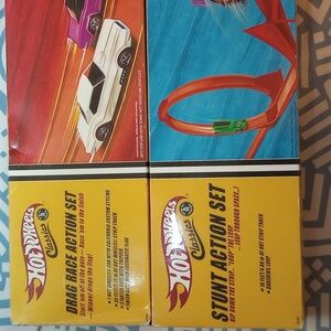Hot Wheels Classics NIB Drag Race & Stunt Sets